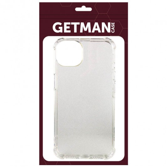 TPU чехол GETMAN Ease logo усиленные углы для Apple iPhone 13 (6.1") Бесцветный (прозрачный) - изображение 6