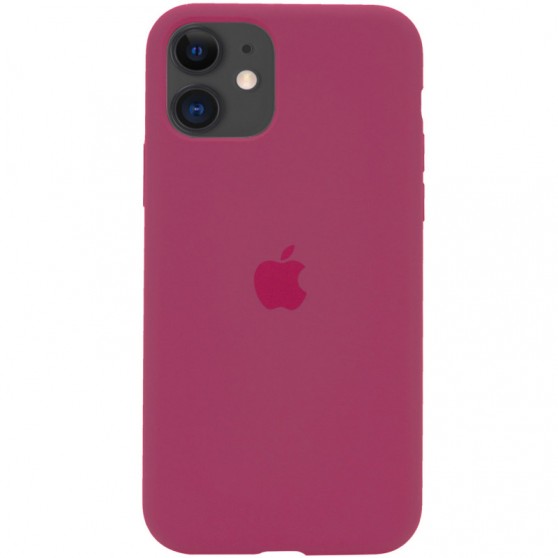 Чохол Silicone Case Full Protective (AA) для Apple iPhone 11 (6.1") Червоний / Rose Red