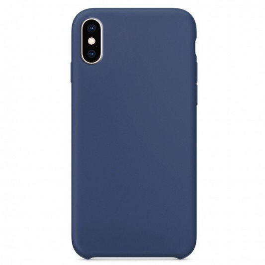 Чехол Silicone Case without Logo (AA) для Apple iPhone XS Max (6.5") Синий /  Blue Cobalt