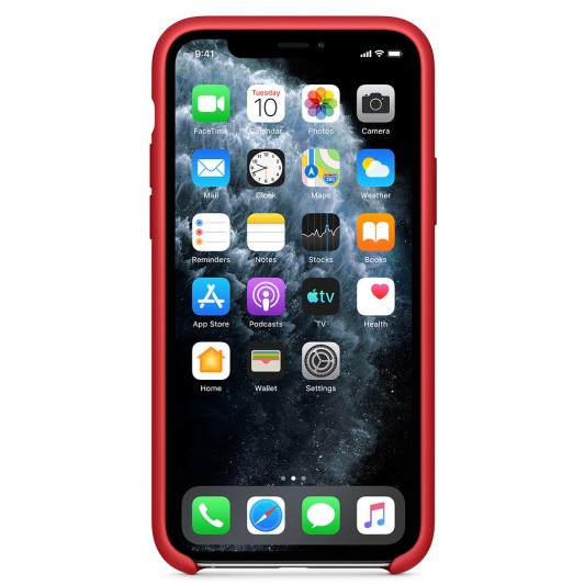 Чехол Silicone Case without Logo (AA) для Apple iPhone 11 Pro (5.8") Красный / Red - изображение 1