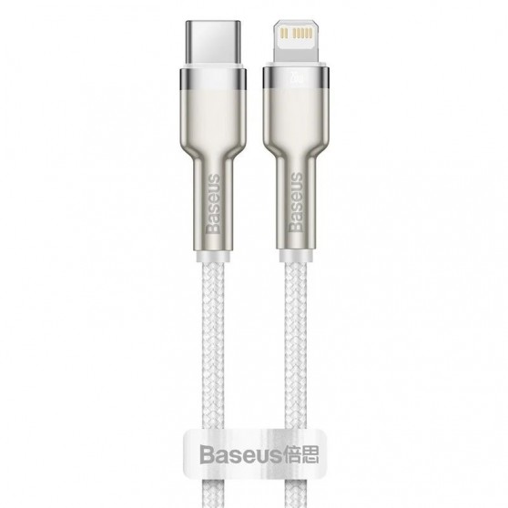Дата кабель Baseus Cafule Series Metal Type-C to Lightning PD 20W (1m) (CATLJK-A) Білий