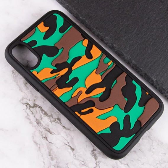 Чохол для iPhone XS Max - TPU+PC Army Collection (Коричневий)