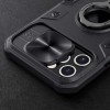 Бронированный чехол для iPhone 12 Pro Max - Nillkin CamShield Armor (шторка на камеру) (Черный)