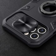 Бронированный чехол для iPhone 12 Pro Max - Nillkin CamShield Armor (шторка на камеру) (Черный)