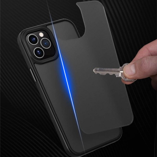 TPU+PC чохол Metal Buttons для Apple iPhone 12 Pro / 12 (6.1") Чорний - зображення 2 