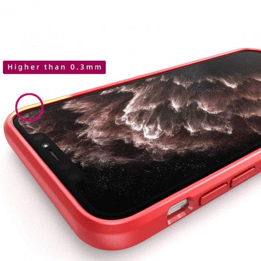 TPU+PC чехол Deen CrystalRing for Magnet (opp) для Apple iPhone 13 Pro (6.1") Бесцветный / Красный - изображение 4