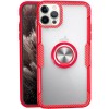 TPU+PC чохол для iPhone 13 Pro Deen CrystalRing for Magnet (opp) (Безбарвний/Червоний)