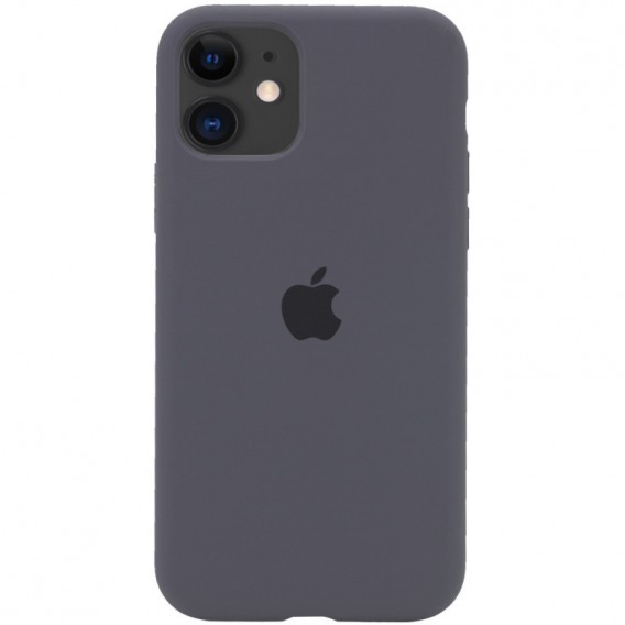 Чохол для iPhone 11 Silicone Case Full Protective (AA) (Сірий / Dark Grey)