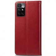 Шкіряний чохол-книжка для Xiaomi Redmi 10 - GETMAN Gallant (PU) (Червоний)