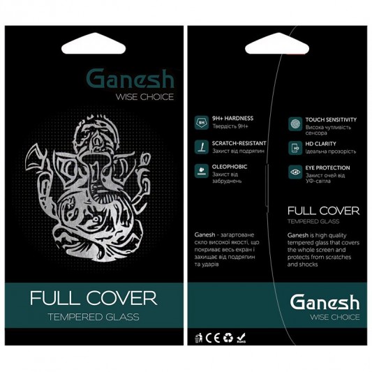 Захисне скло Ganesh (Full Cover) для Apple iPhone 13 Pro Max / 14 Plus (6.7") Чорний - зображення 2 