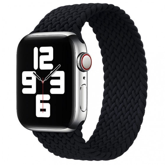 Ремешок Braided Solo Loop (AAA) для Apple Watch 38/40/41/42mm(ser.10) 145mm Черный