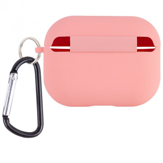 Силіконовий футляр з мікрофіброю для навушників Airpods Pro Рожевий / Pink - зображення 1 