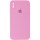 Чохол Silicone Case Square Full Camera Protective (AA) для Apple iPhone X / XS (5.8") Рожевий / Light pink
