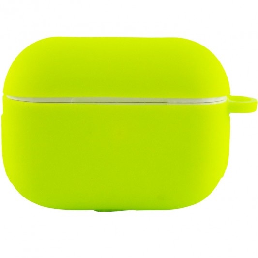 Силіконовий футляр New з карабіном для навушників Airpods Pro Салатовий / Neon green - зображення 1 