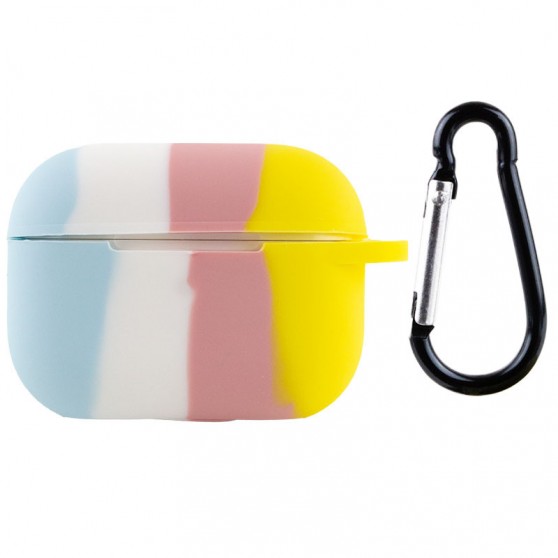 Силіконовий футляр Colorfull для навушників AirPods Pro Блакитний / Жовтий
