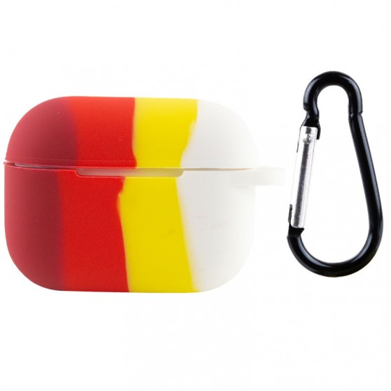 Силиконовый футляр Colorfull для наушников AirPods Pro Красный / Белый