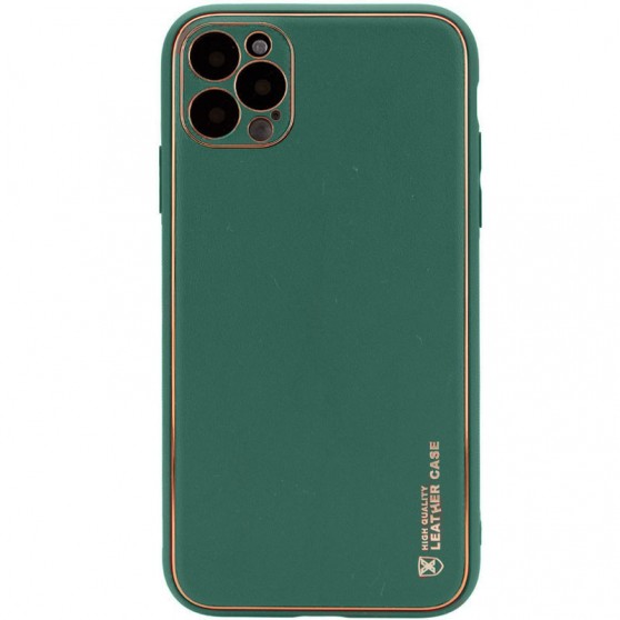 Кожаный чехол Xshield для Apple iPhone 13 Pro (6.1") Зеленый / Army green