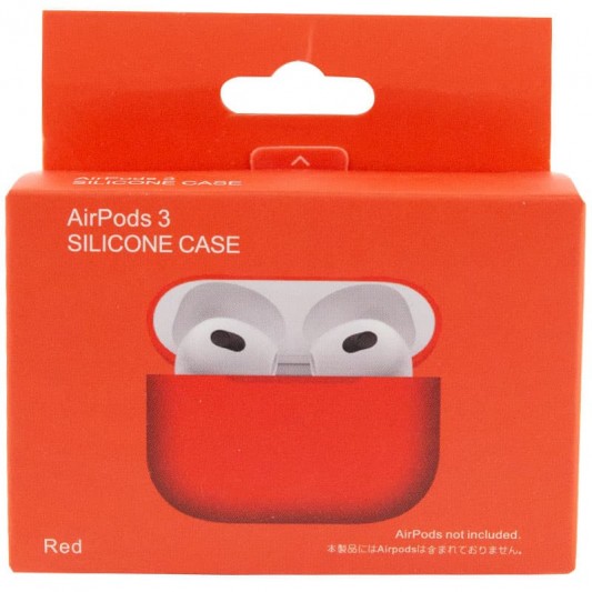 Силіконовий футляр для навушників AirPods 3 Червоний / Red - зображення 2 