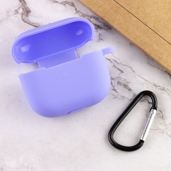 Силіконовий футляр для навушників AirPods 3 (Бузковий / Dasheen)