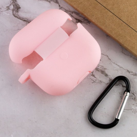Силіконовий футляр для навушників AirPods 3 Рожевий / Light pink - зображення 3 