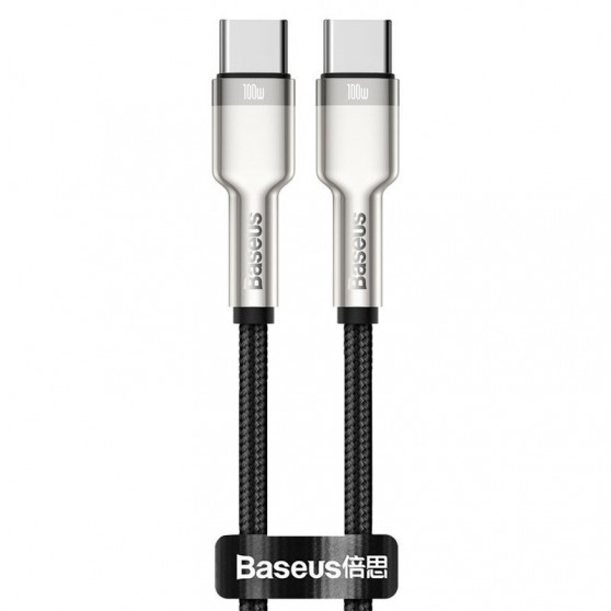 Дата кабель Baseus Cafule Series Metal Type-C to Type-C 100W (2m) (CATJK-D) Чорний
