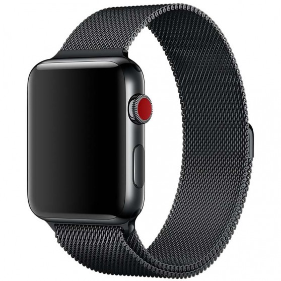 Ремешок Milanese Loop Design для Apple Watch 42(ser.1-3)/44/45/46/49mm Черный