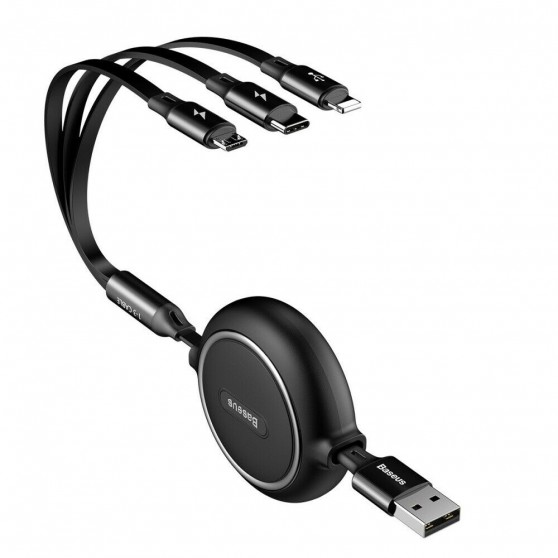 Кабель зарядки Baseus Golden Loop 3-in-1 (1.2m) (CAMLT-JH)