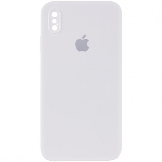 Чохол Silicone Case Square Full Camera Protective (AA) Apple iPhone XS (5.8"") (Білий / White)