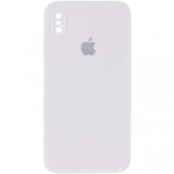 Чехол Silicone Case Square Full Camera Protective (AA) для Apple iPhone XS Max (6.5") Белый / White
