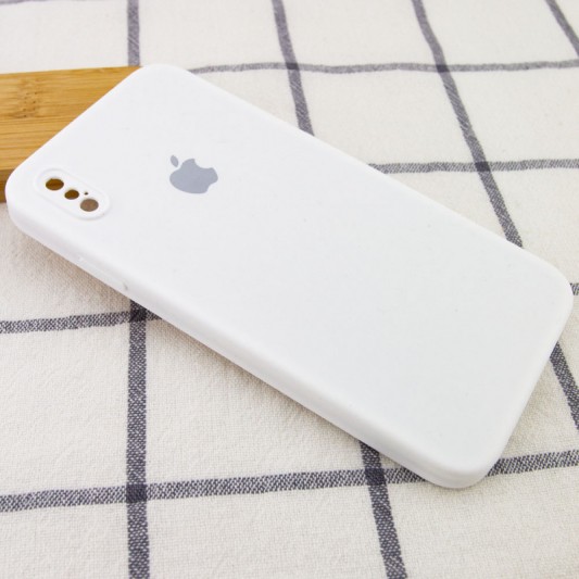 Чохол Silicone Case Square Full Camera Protective (AA) для Apple iPhone XS Max (6.5") Білий / White - зображення 1 