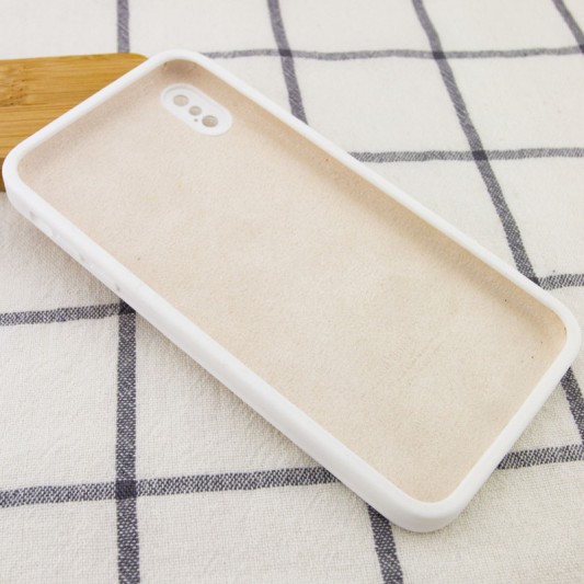 Чохол Silicone Case Square Full Camera Protective (AA) для Apple iPhone XS Max (6.5") Білий / White - зображення 2 