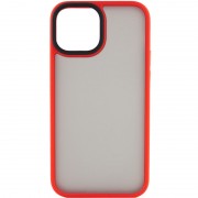 TPU+PC чехол Metal Buttons для Apple iPhone 13 (6.1") Красный
