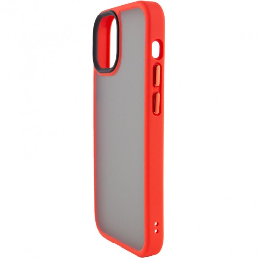 TPU+PC чехол Metal Buttons для Apple iPhone 13 (6.1") Красный - изображение 1