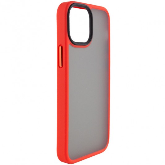 TPU+PC чехол Metal Buttons для Apple iPhone 13 (6.1") Красный - изображение 2