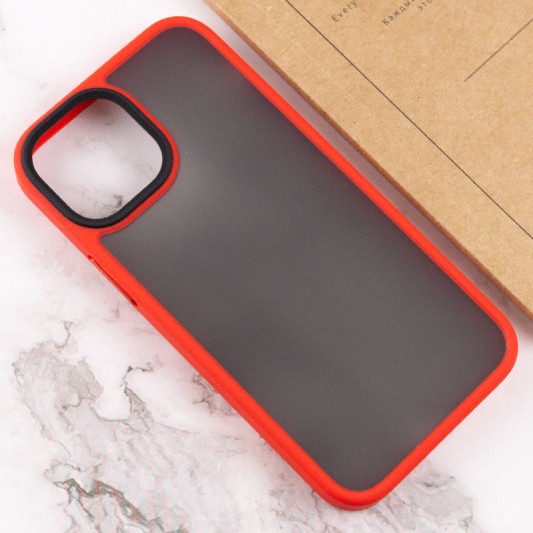 TPU+PC чехол Metal Buttons для Apple iPhone 13 (6.1") Красный - изображение 3