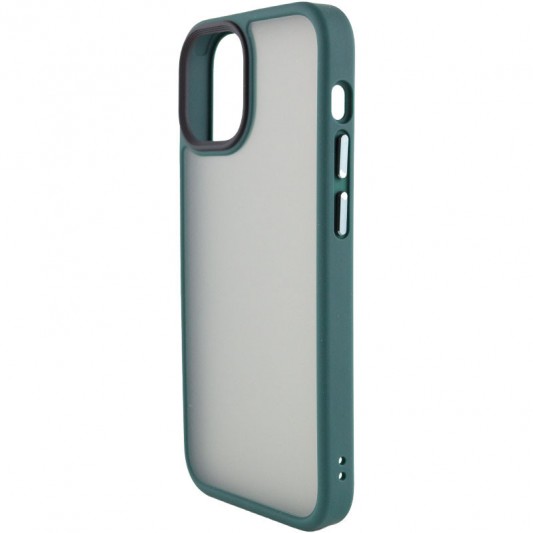 TPU+PC чохол Metal Buttons для Apple iPhone 13 (6.1") Зелений - зображення 2 