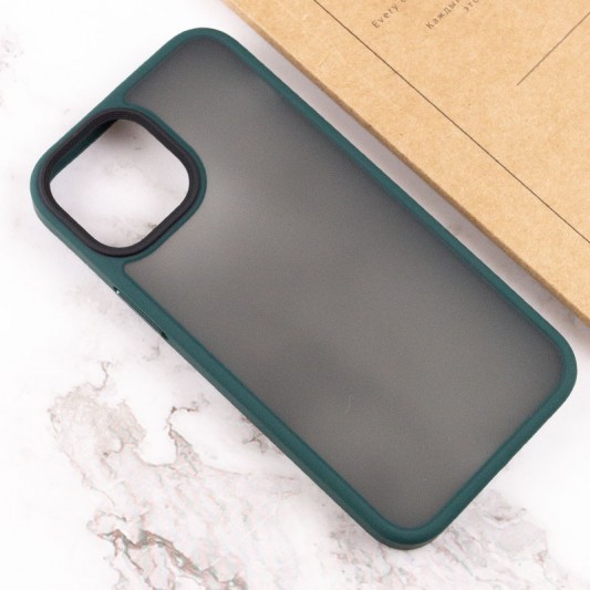 TPU+PC чохол Metal Buttons для Apple iPhone 13 (6.1") Зелений - зображення 3 