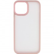 TPU+PC чехол Metal Buttons для Apple iPhone 13 (6.1") Розовый