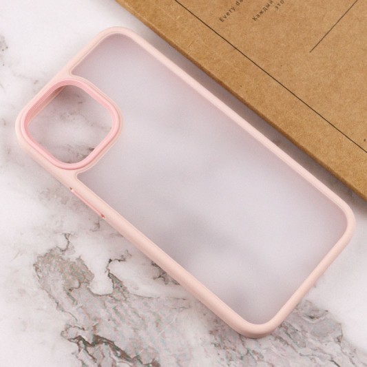 TPU+PC чехол Metal Buttons для Apple iPhone 13 (6.1") Розовый - изображение 3