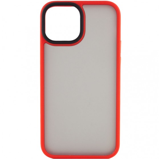 TPU+PC чохол для iPhone 13 mini Metal Buttons (Червоний)