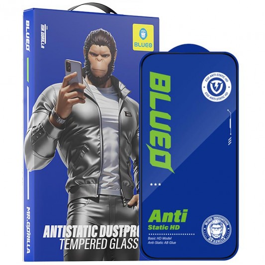 Защитное 2.5D стекло Blueo Full Cover HD для Apple iPhone 13 Pro / 13 / 14 / 16e (6.1") Черный