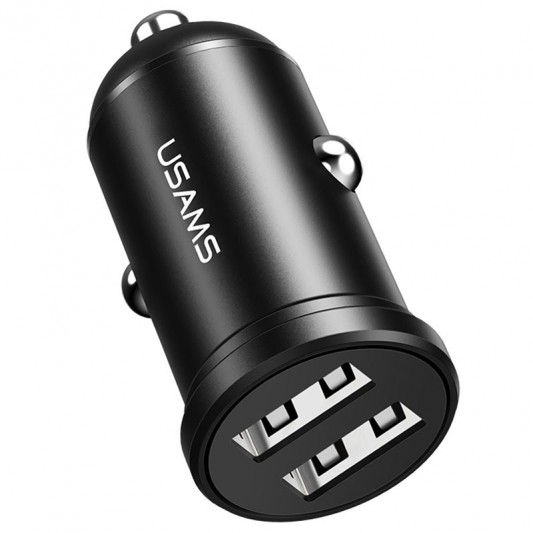АЗУ Usams US-CC114 C20 Mini 2.4A (2USB-A) Черный