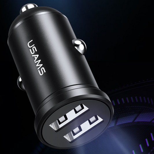 АЗУ Usams US-CC114 C20 Mini 2.4A (2USB-A) Черный - изображение 3