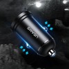 Автомобильное зарядное устройство USAMS US-CC114 C20  Dual USB Mini (Черный)
