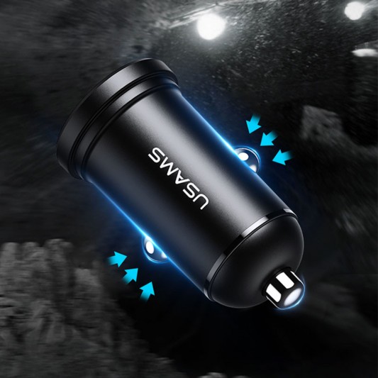 АЗУ Usams US-CC114 C20 Mini 2.4A (2USB-A) Черный - изображение 13