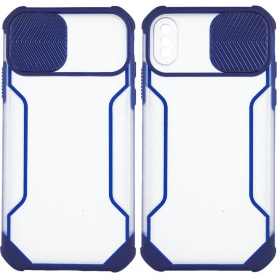 Чохол для Apple iPhone XS Max (6.5"") Camshield matte Ease TPU зі шторкою (Синій)