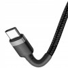 Кабель зарядки Baseus Cafule Type-C to Type-C Cable PD 2.0 60W (1m) (CATKLF-G) (Черный / Серый)
