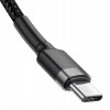 Кабель зарядки Baseus Cafule Type-C to Type-C Cable PD 2.0 60W (1m) (CATKLF-G) (Черный / Серый)
