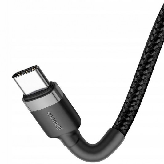Дата кабель Baseus Cafule Type-C to Type-C Cable PD 2.0 60W (2m) (CATKLF-H) Чорний / Сірий - зображення 2 
