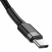 USB кабель Baseus Cafule Type-C to Type-C Cable PD 2.0 60W (2m) (CATKLF-H) (Чорний/Сірий)